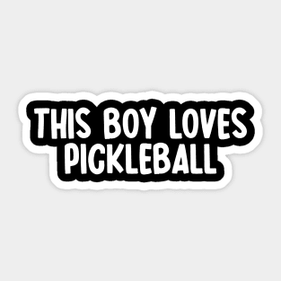 This Boy Loves Pickleball Sticker